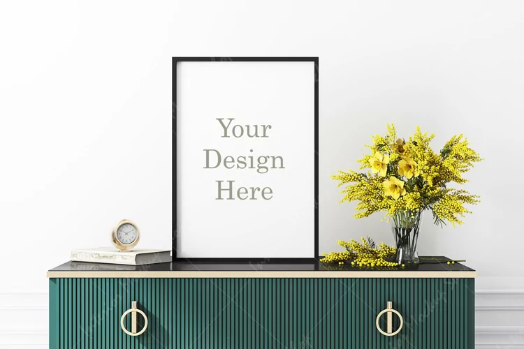 Frame mockup A4, Poster Mockup, Mockup in interior 1119