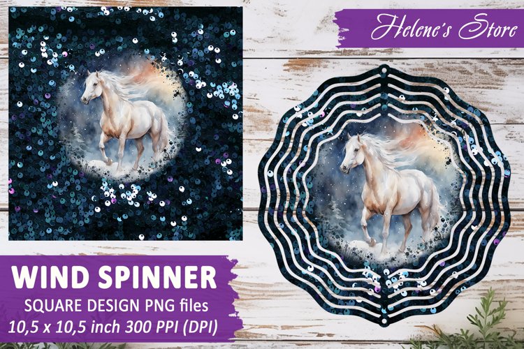 Christmas Horse Wind Spinner|Wind spinner sublimation design