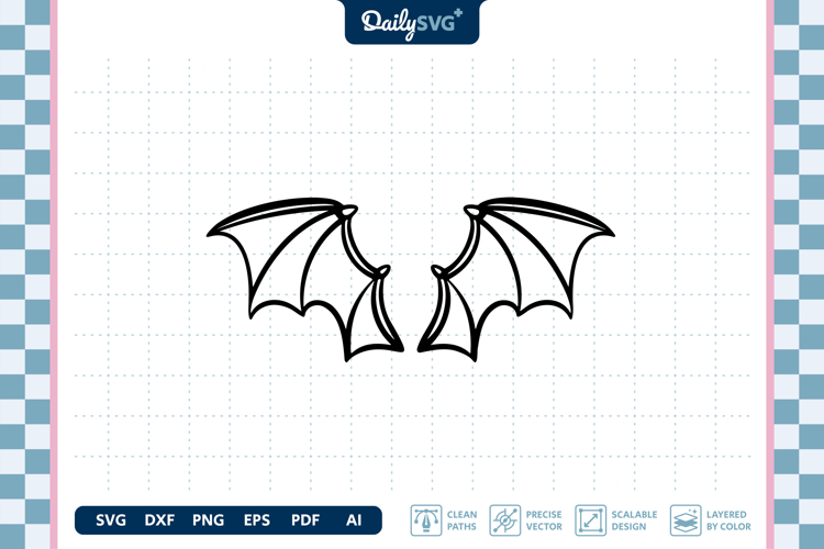 Demon Wing SVG - Devil Wings Cut File