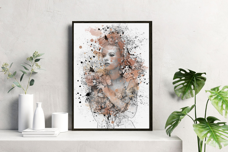 Mixed Art Watercolor Effect Template