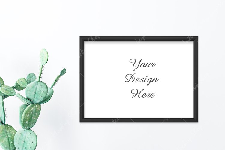Frame mockup A4, Poster Mockup, Mockup in interior example image 1