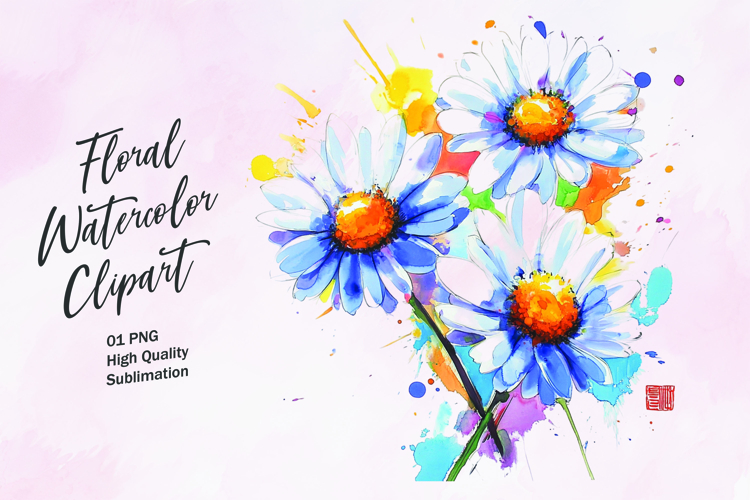 Watercolor Flowers Image 21