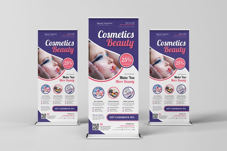 Cosmetics Roll-up Banner example image 1