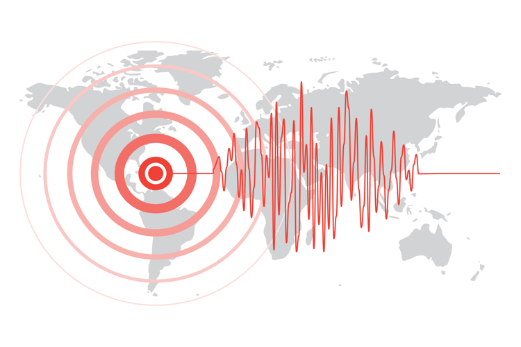 Earthquake seismic waves.