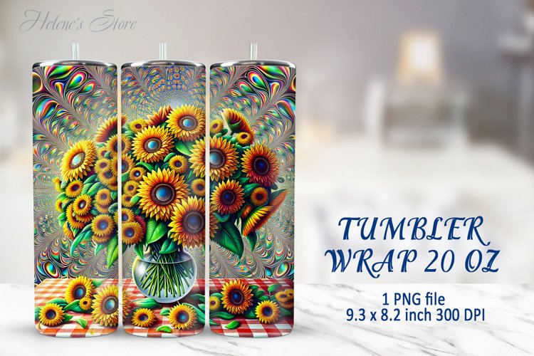 Sunflower Tumbler Wrap Image 19