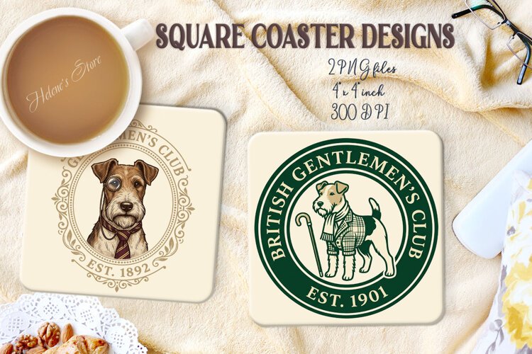 British Terrier Coaster | Gentlemen's Club example image 1