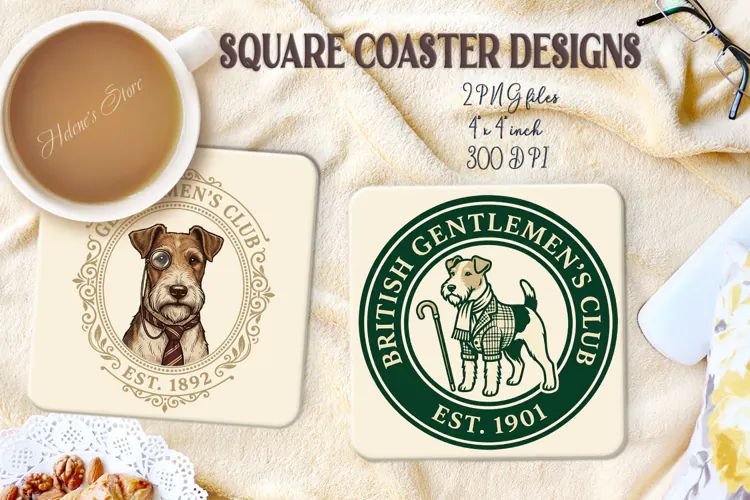 British Terrier Coaster | Gentlemen's Club