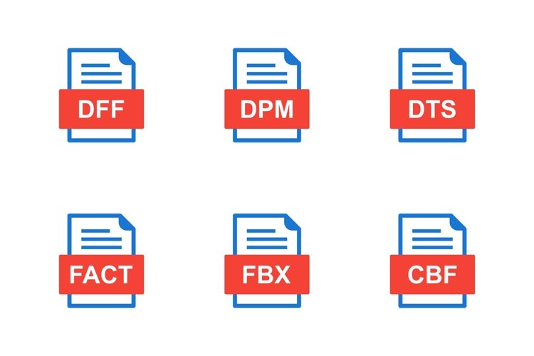 Set Of File Formats Icons example image 1