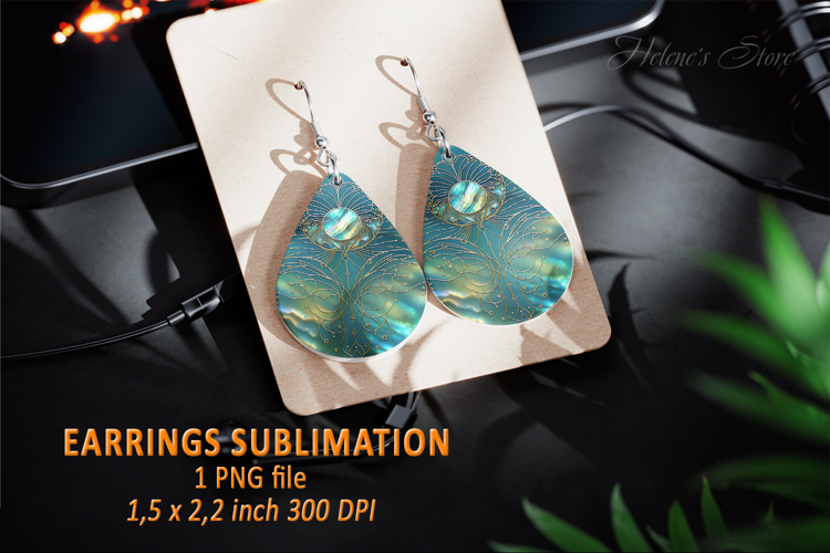 Gold Aquamarine Ocean earrings design| Teardrop earring png