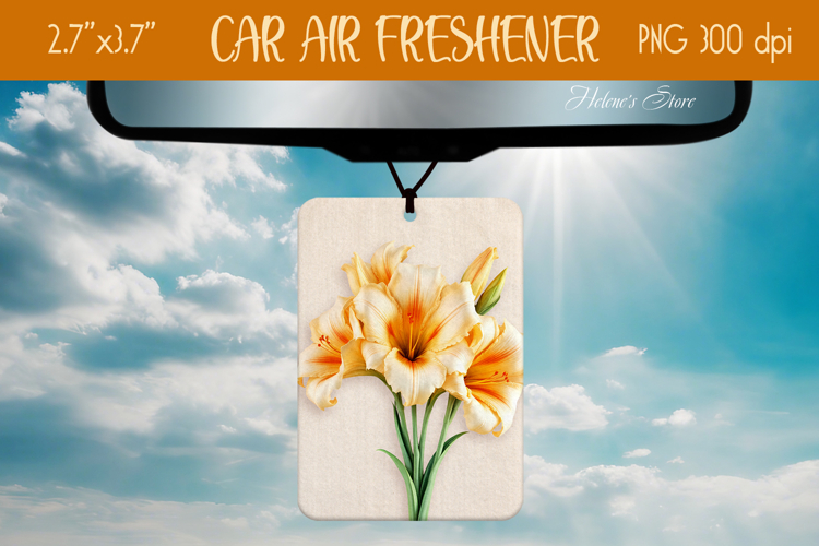 3d Floral Air Freshener Car| Car air freshin sublimating png