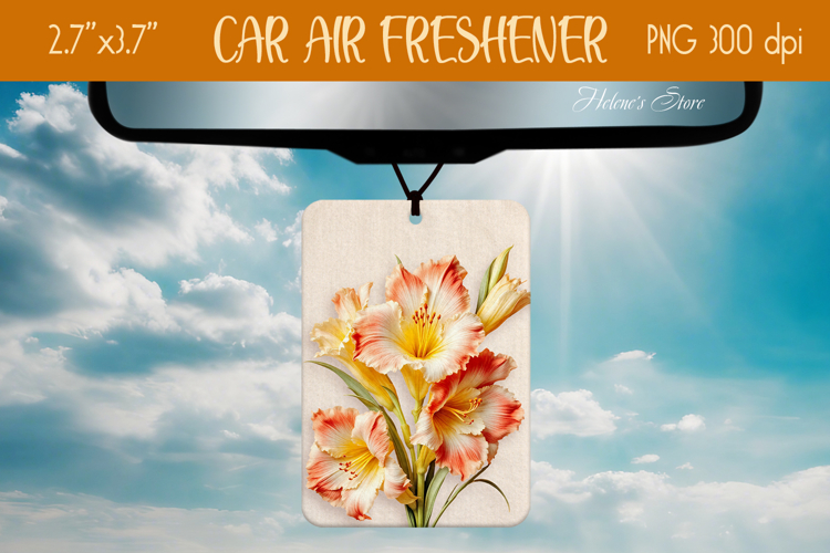 3d Floral Air Freshener Car| Car air freshin sublimating png