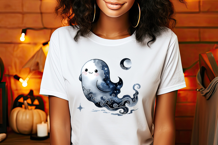Cute Halloween ghost clipart png | Funny girl shirt designs