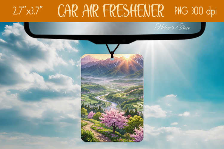 Mountains Spring Air Freshener Car sublimation design png