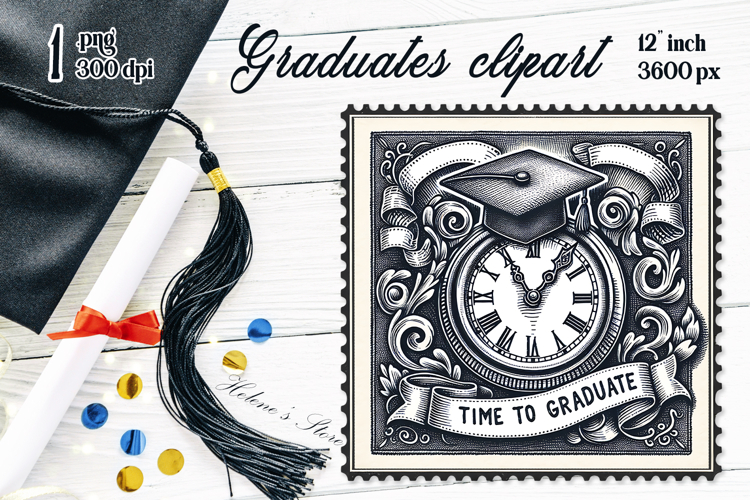 Graduate sublimation png|Graduating vintage postage stamp
