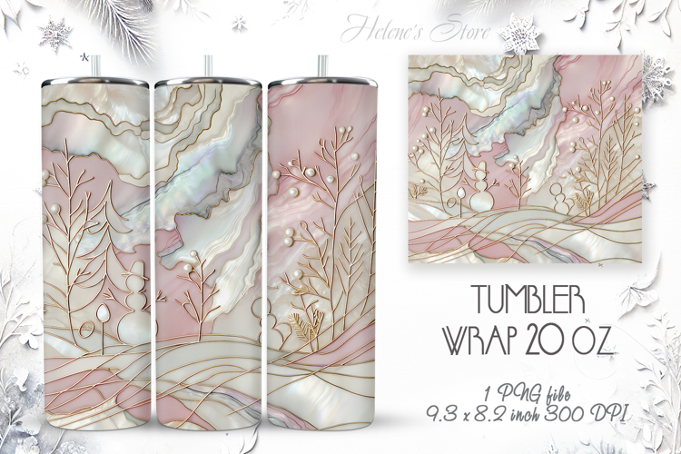 Christmas forest tumbler wrap 20oz sublimation |Golden Magic