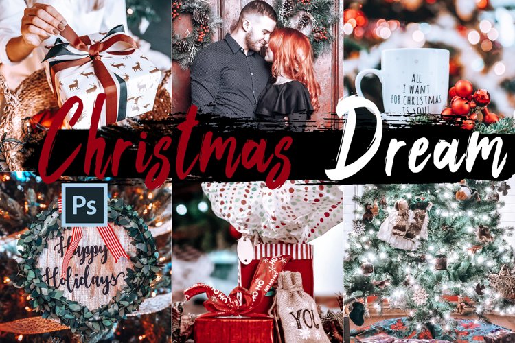 05 Christmas Dream Photoshop Actions, ACR and LUT presets example image 1