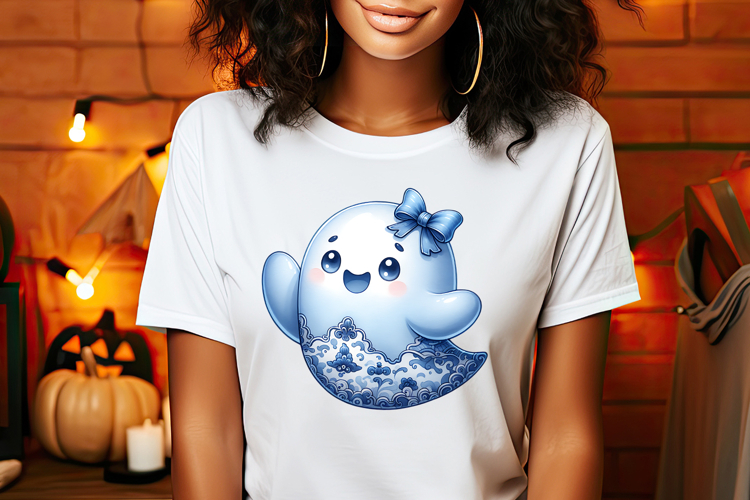 Cute Halloween ghost clipart png | Funny girl shirt designs