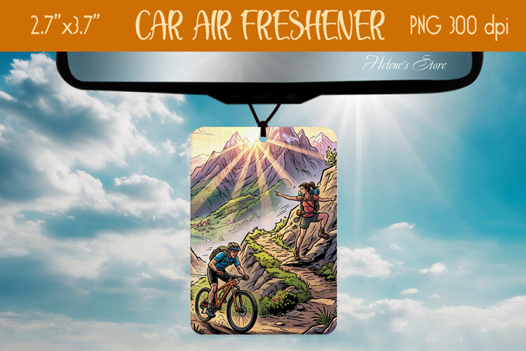 Mountains Spring Air Freshener Car sublimation design png example image 1