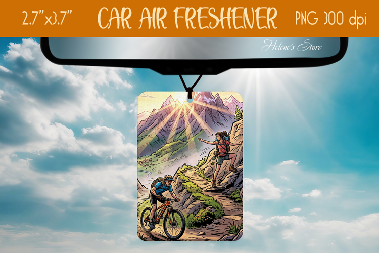 Mountains Spring Air Freshener Car sublimation design png