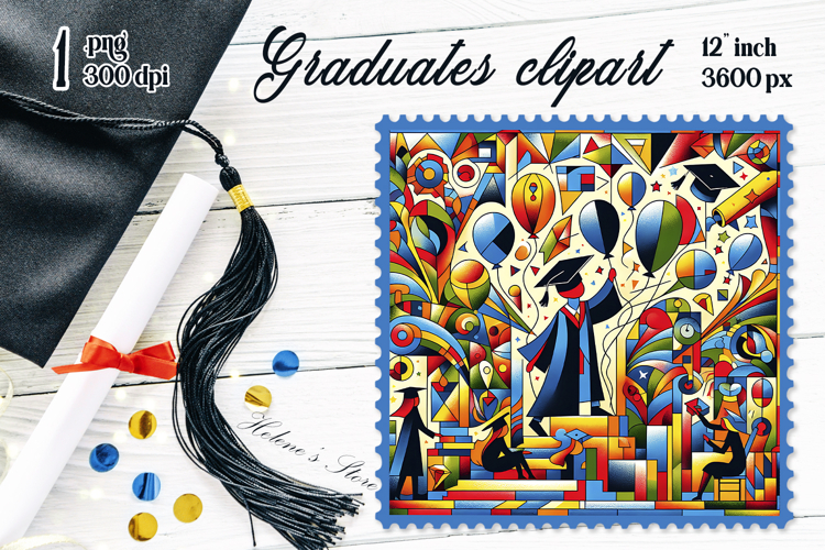 Graduate sublimation png|Graduating vintage postage stamp