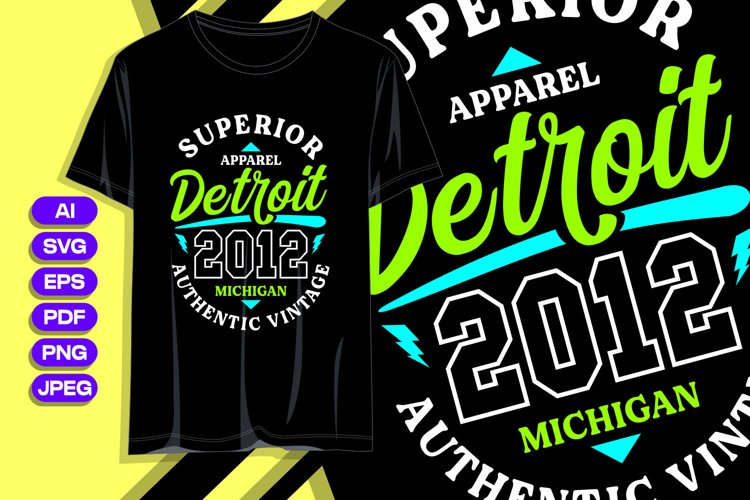 Detroit Michigan design typography t shirt svg