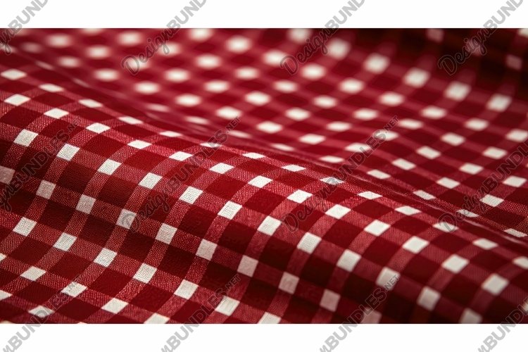 classic dark red gingham pattern example image 1