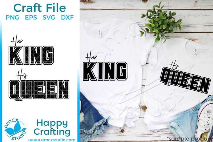 Her King, His Queen Couples SVG file