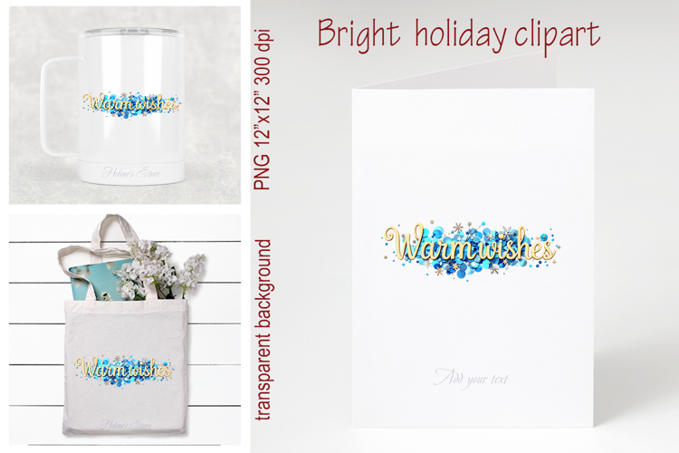 Bright Warm Wishes quote sublimation design clipart png