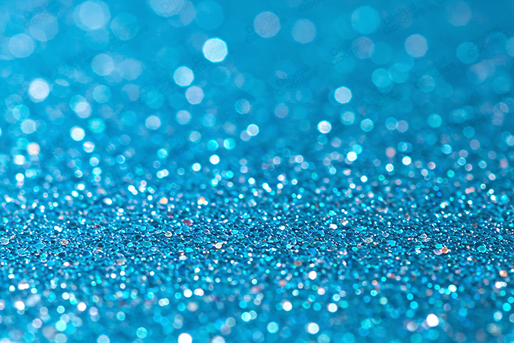 Vibrant Teal Blue Glitter Background Luminous Bokeh