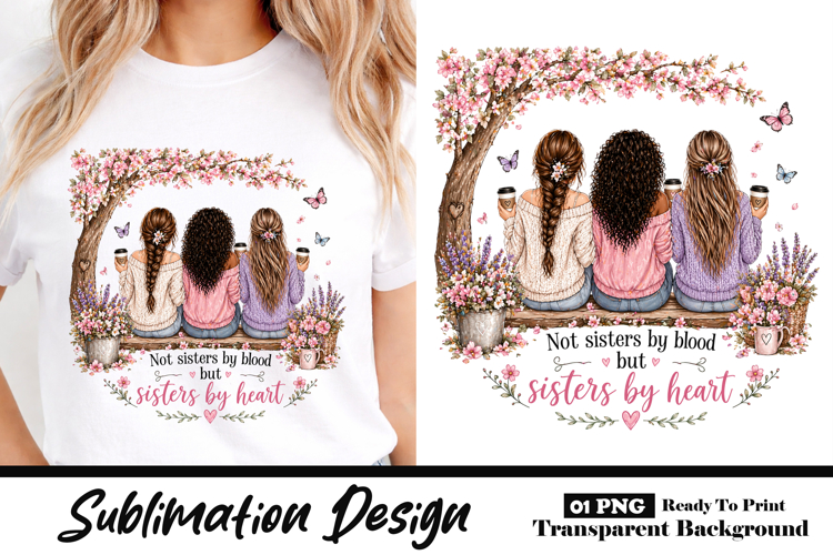 Not Sisters by Blood But Sisters by Heart Floral Design