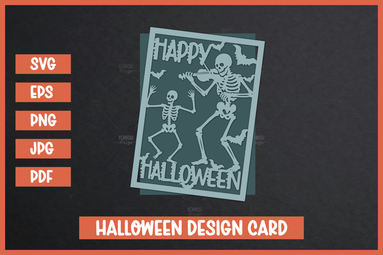 3D Halloween Greeting Card, Halloween SVG, Paper cut SVG