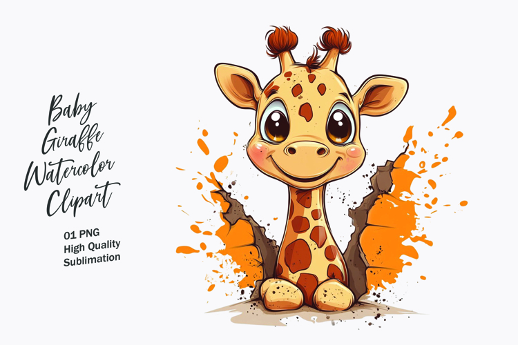 Cute Giraffe Clipart Image 2