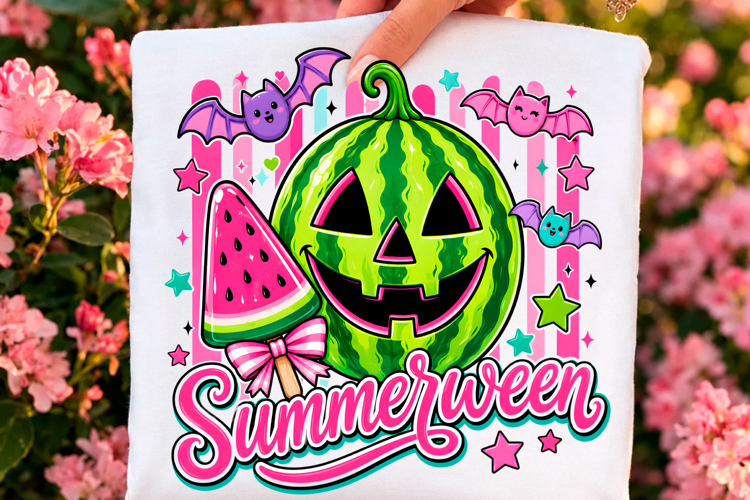 Summerween Watermelon Pumpkin PNG
