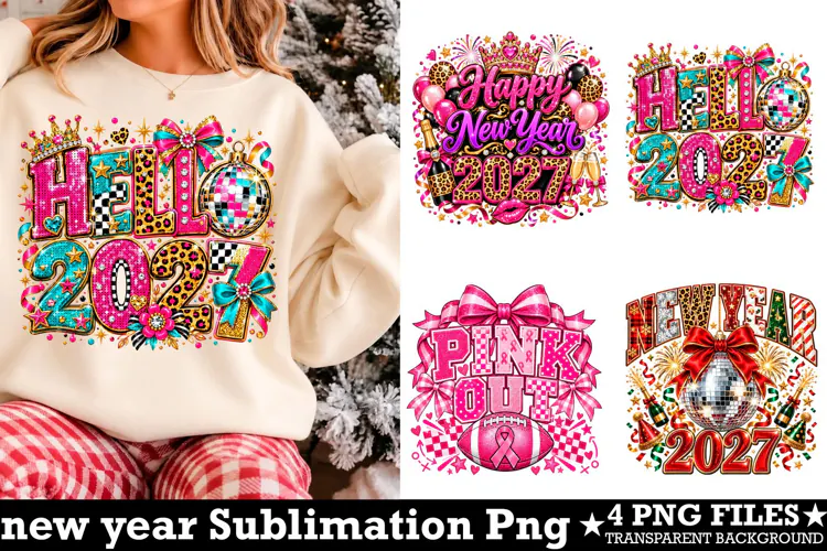 Hello 2027 New Year PNG New Year T-shirt Png