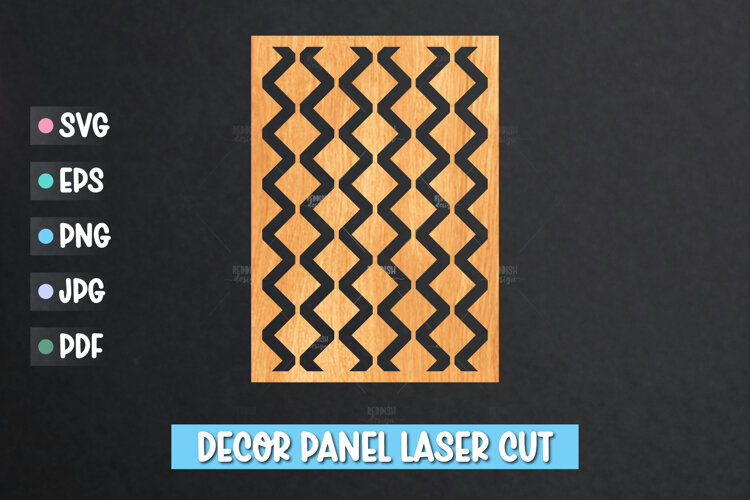 Decor Panel Laser Cut SVG, 5x7 Template Laser cut example image 1