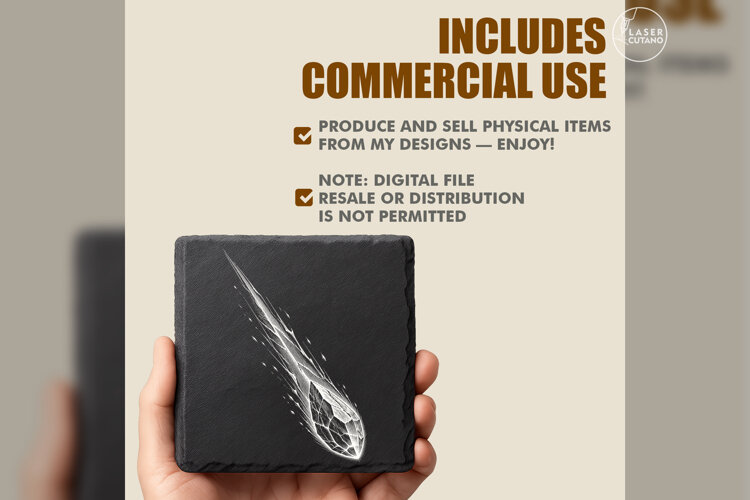 The Falling Herald Celestial Laser Engraving PNG example image 1
