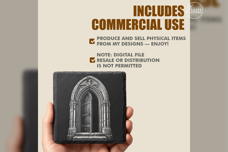 The Last Crypt Door - 1 Laser Engraving PNG Design