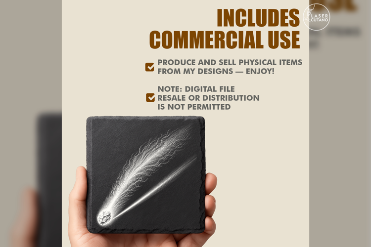 The Omen's Tail Celestial Laser Engraving PNG