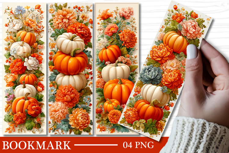Cute Pumpkin Bookmark Design - Pumpkin Bookmark Png