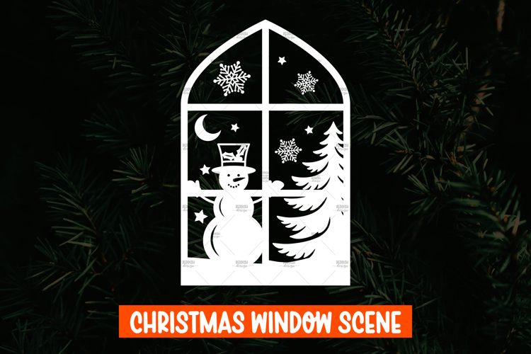 Christmas Window decal SVG, Christmas Window Display SVG