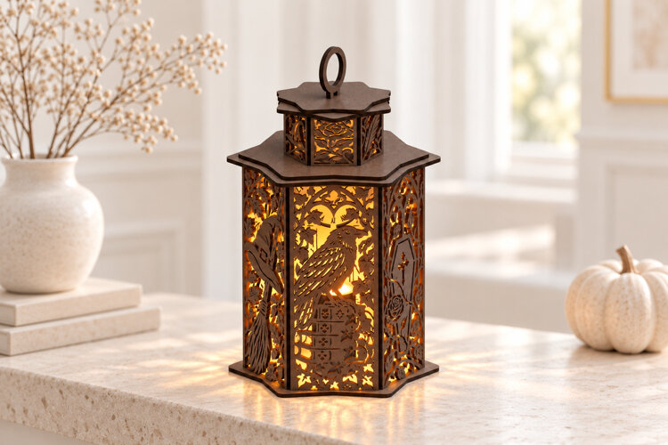 Secrets of the Old Castle Halloween Lantern SVG example image 1