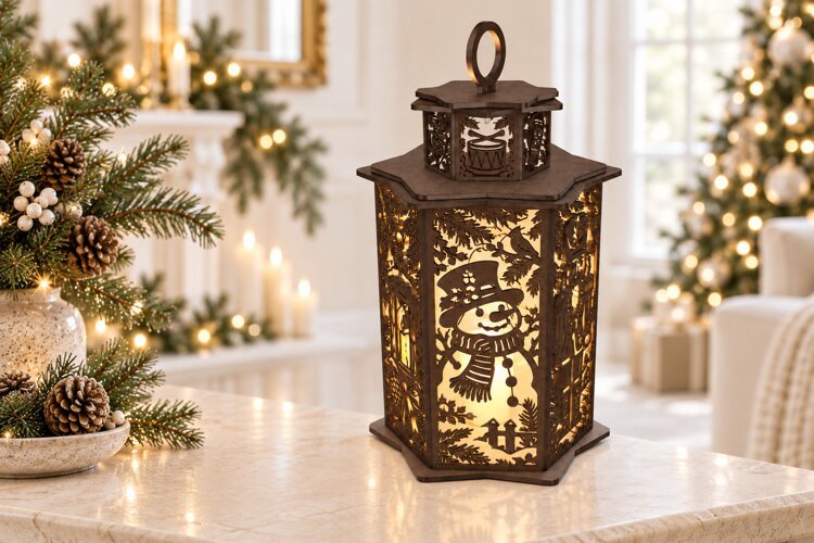 Christmas Stories Lantern SVG - 12 Festive Panels example image 1