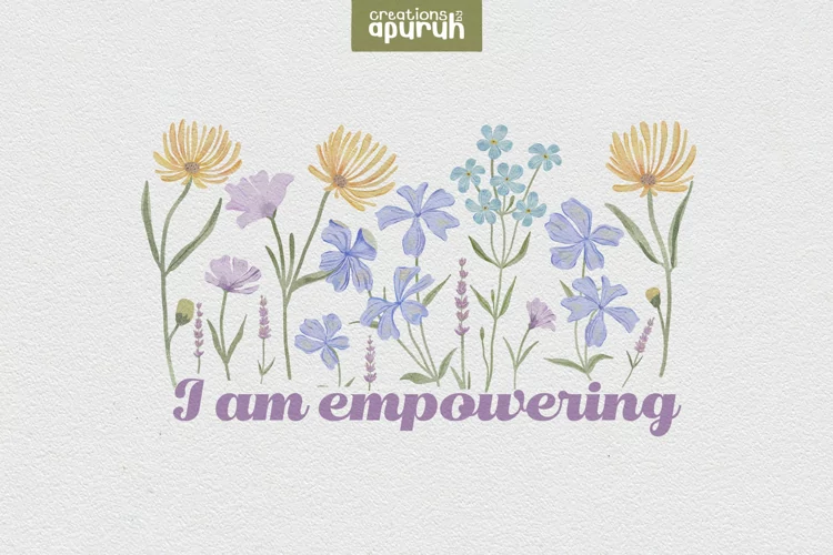 Floral "I AM" Affirmation Quotes T-Shirt Design 04