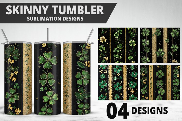 3D St Patricks Day Tumbler Wrap| Sublimation Design