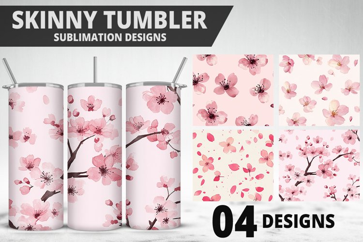 Flowers Tumbler Wrap | Sublimation Design | Tumble PNG