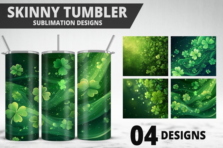 3D St Patricks Day Tumbler Wrap| Sublimation Design