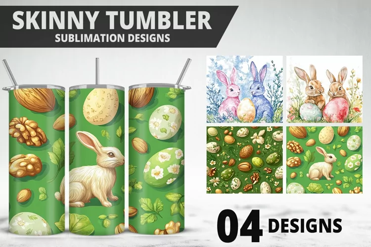 Easter Plaid Tumbler Wrap| Bunny Tumbler Wrap Design