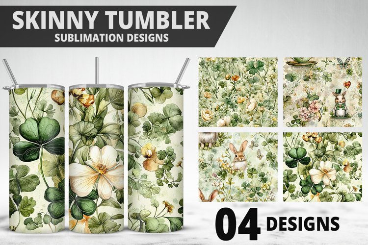 3D St Patricks Day Tumbler Wrap| Sublimation Design