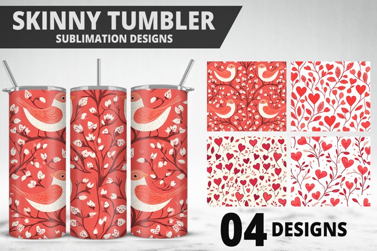 Lovely Hearts Tumbler Design | Valentines Day Tumbler Wrap