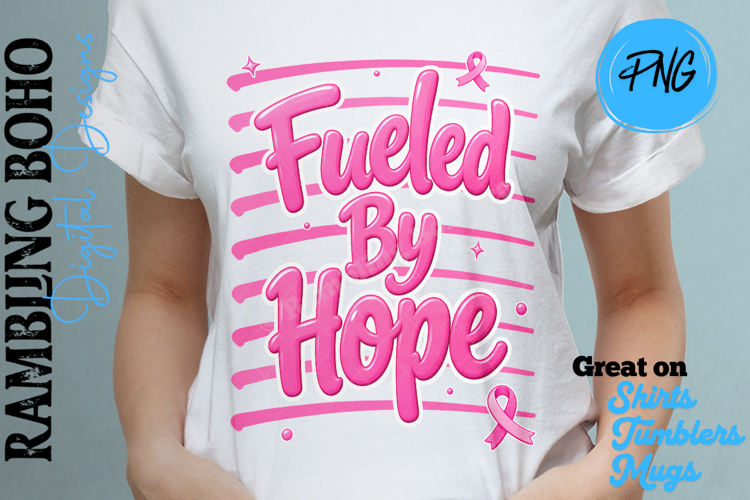 Fueled By Hope Pink Awareness Ribbon Art